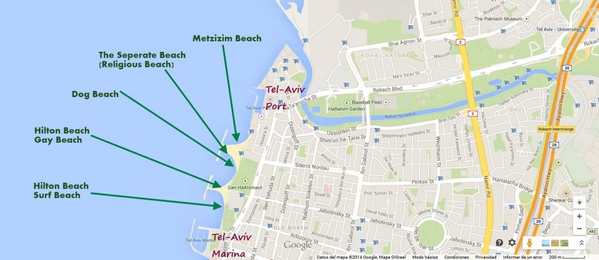 kaart van namal Tel Aviv