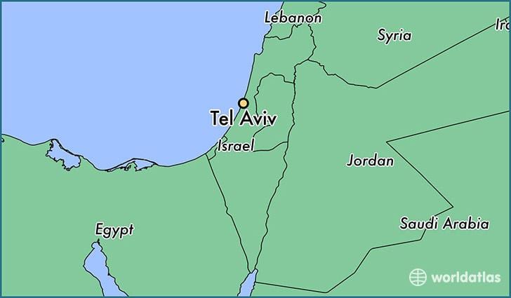 Tel Aviv op kaart