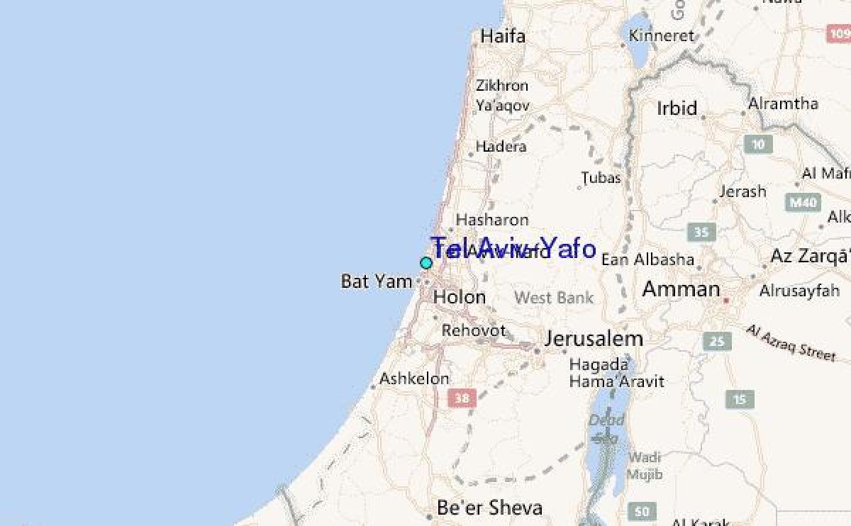 kaart van Tel Aviv yafo 