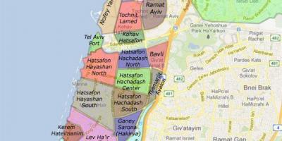 Tel Aviv wijken kaart