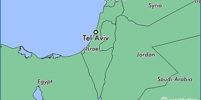 Tel Aviv op kaart